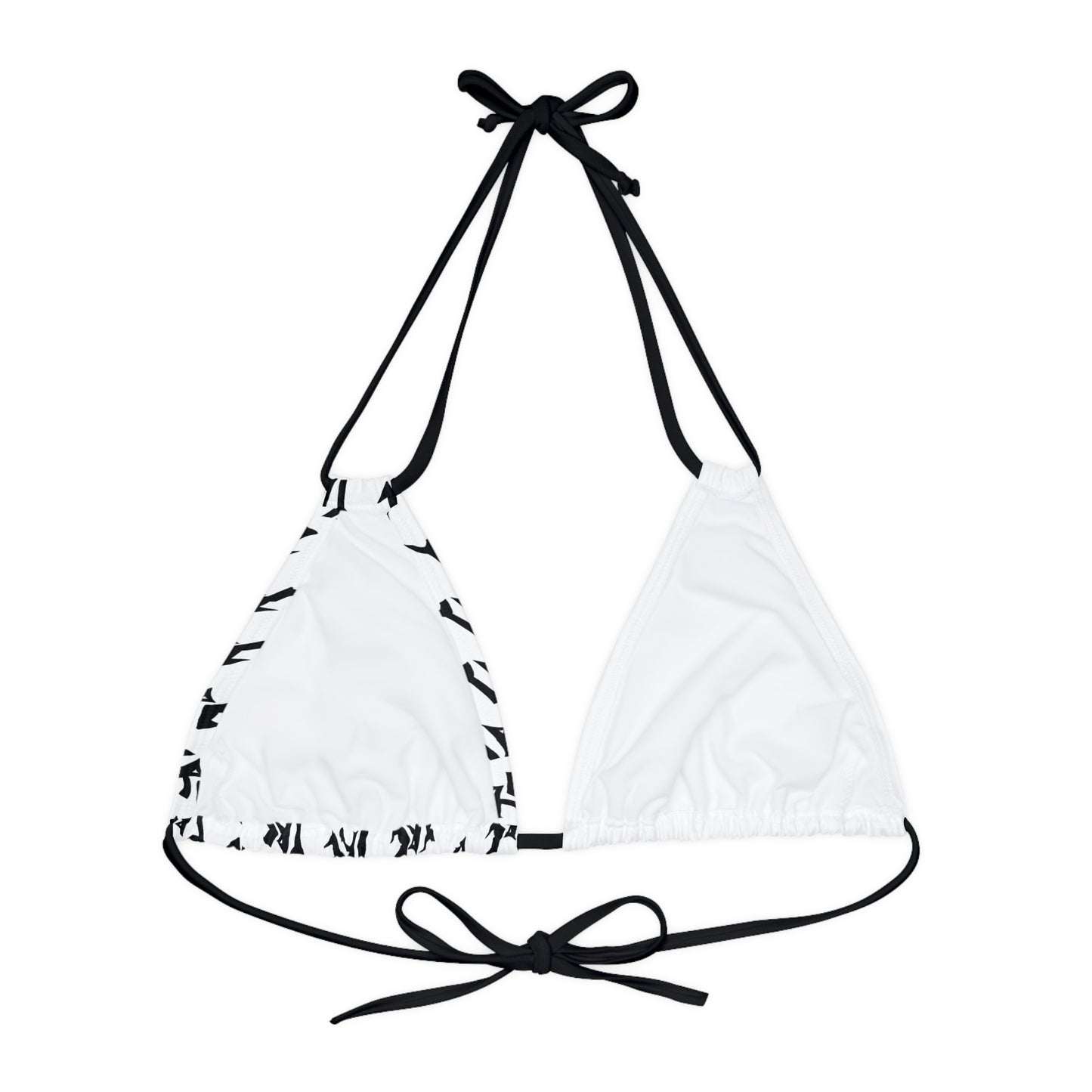 Strappy Triangle Bikini Top (AOP)