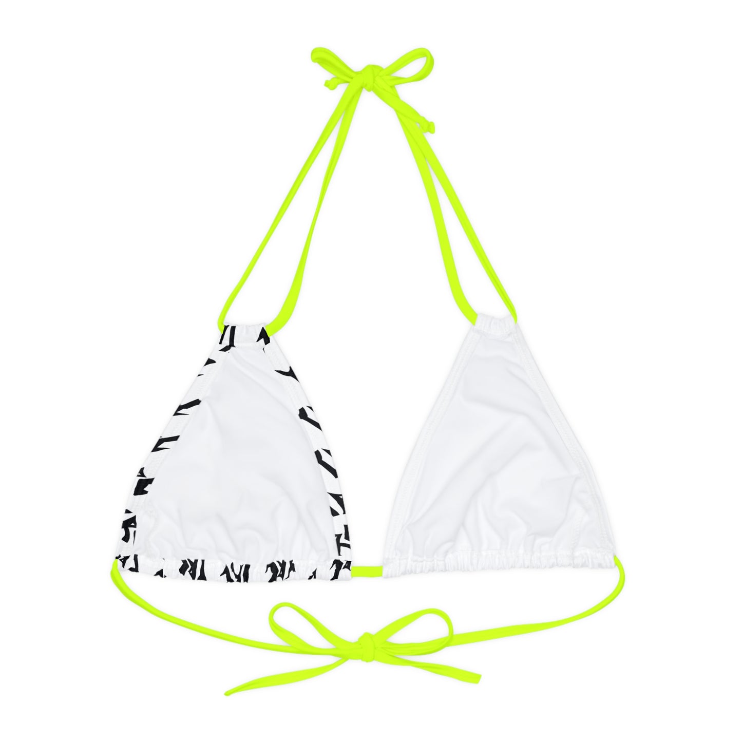 Strappy Triangle Bikini Top (AOP)