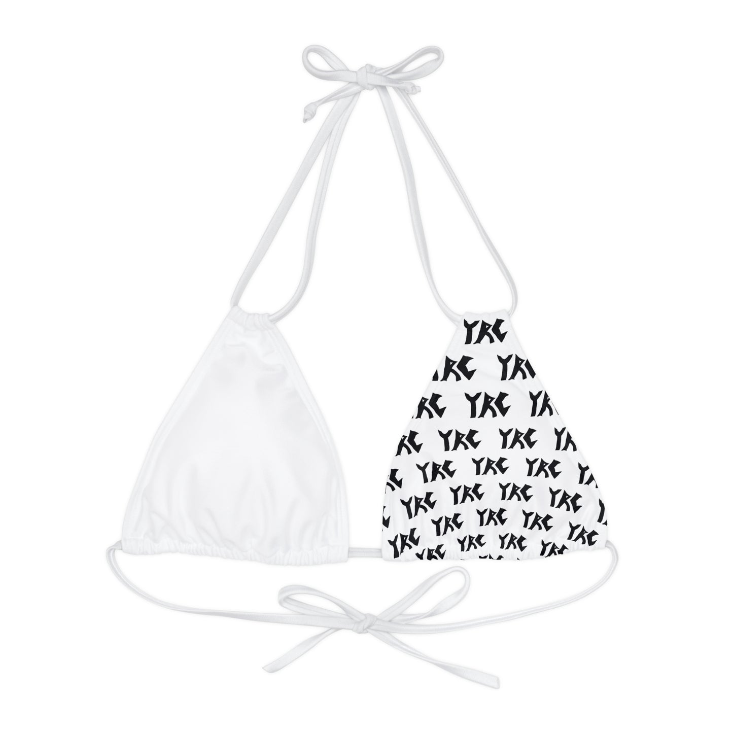 Strappy Triangle Bikini Top (AOP)