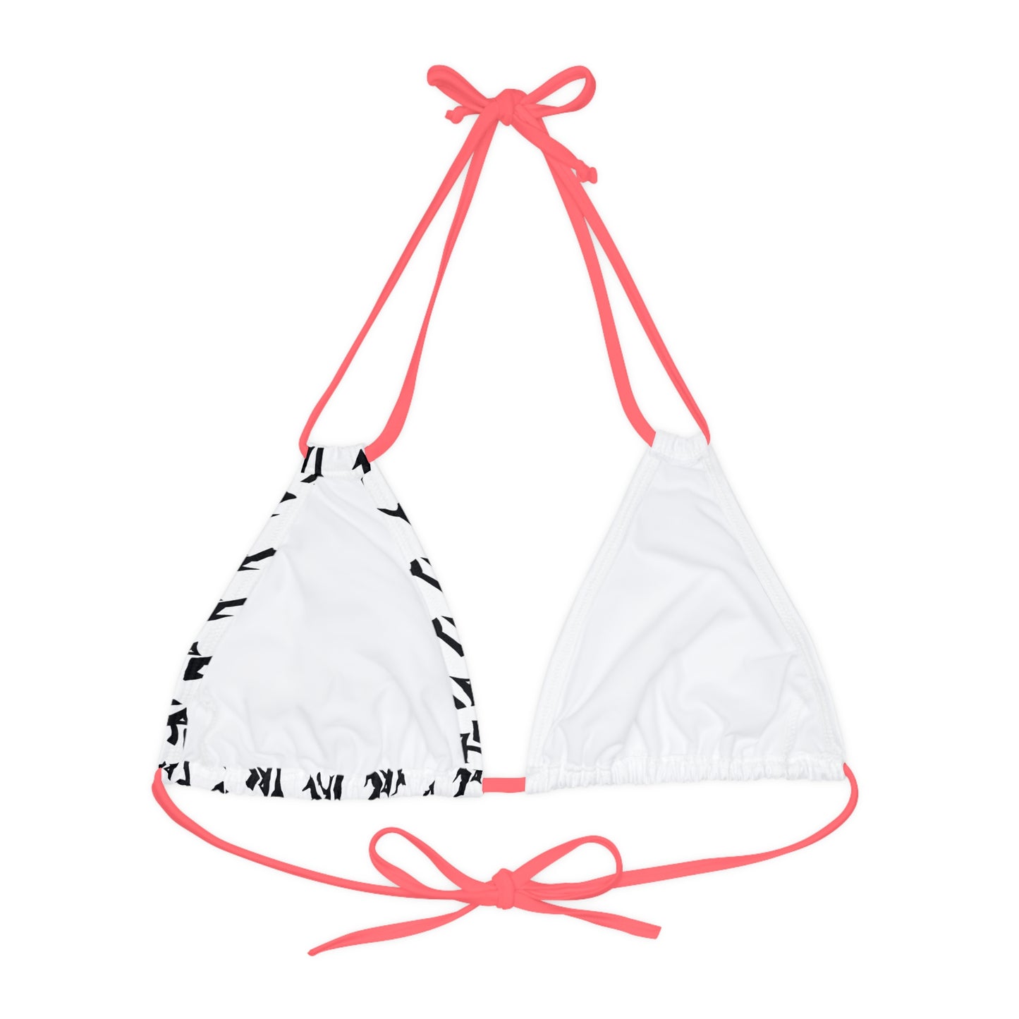 Strappy Triangle Bikini Top (AOP)